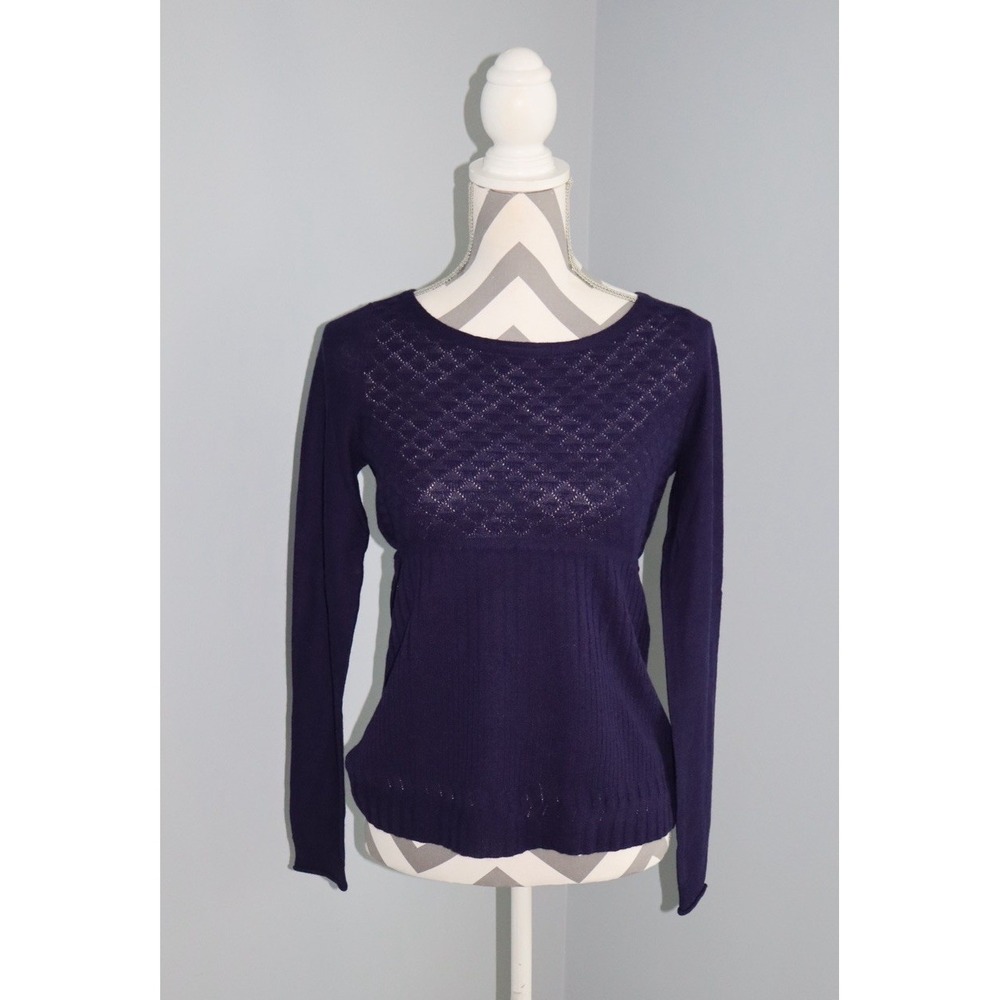 Guinevere Womens Romantic Whimsigoth Cottagecore Wool Blend Sweater S Purple NWT